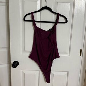 Fashion Nova Burgundy Bodysuit